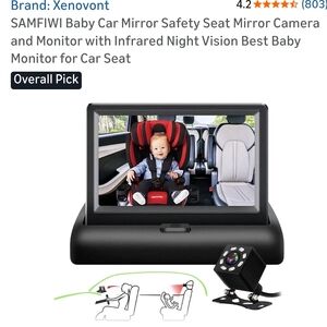 Black Baby Car Mirror Safety Seat Monitor